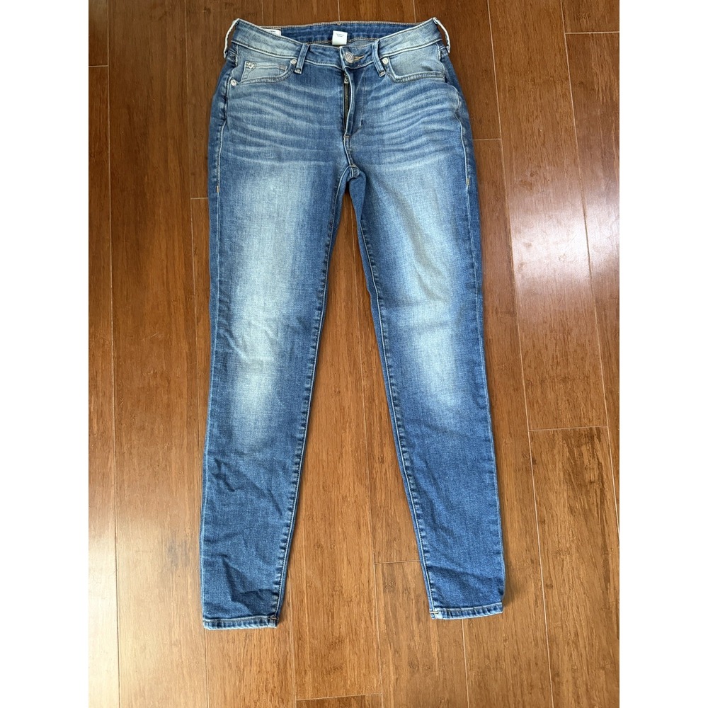 True Religion Jennie Curvy Super Skinny Jeans Womens Sz 28 Blue Denim Mid Rise